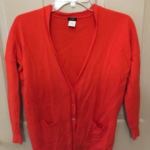 Bright orange j. Crew cardigan